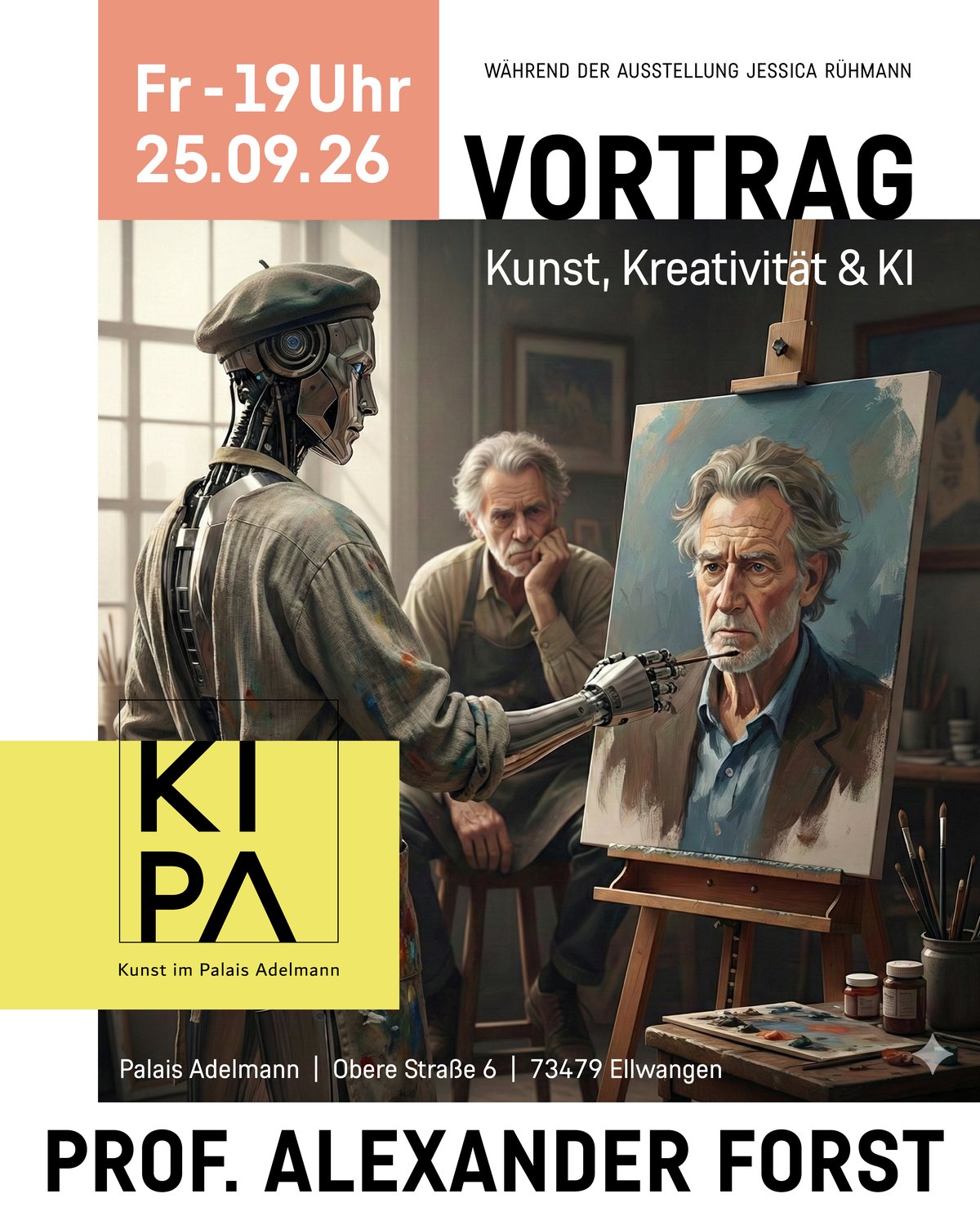 Vortrag Kunst, Kreativität & KI — Prof. Alexander Forst im Palais Adelmann Ellwangen